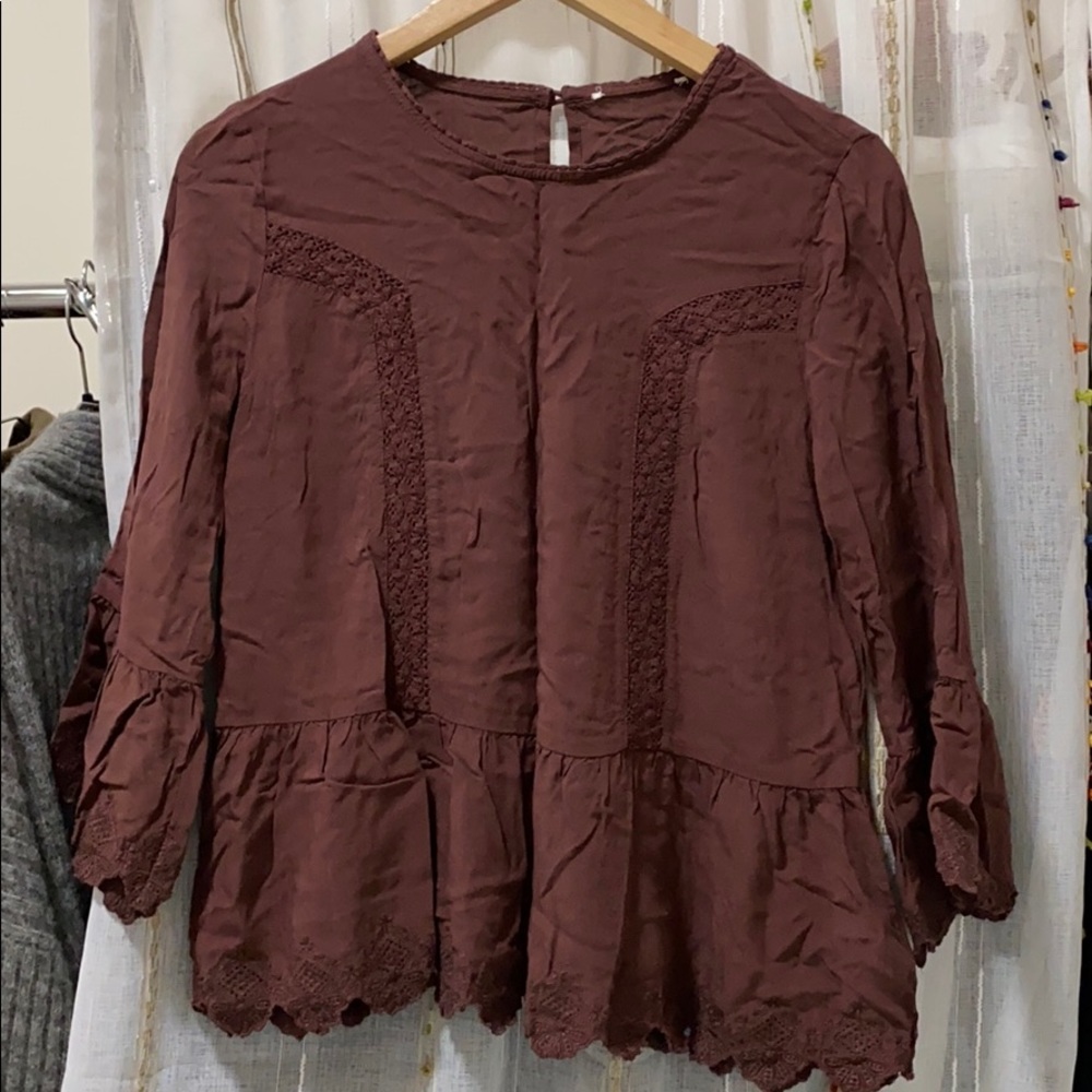 forever21 dark eggplant blouse